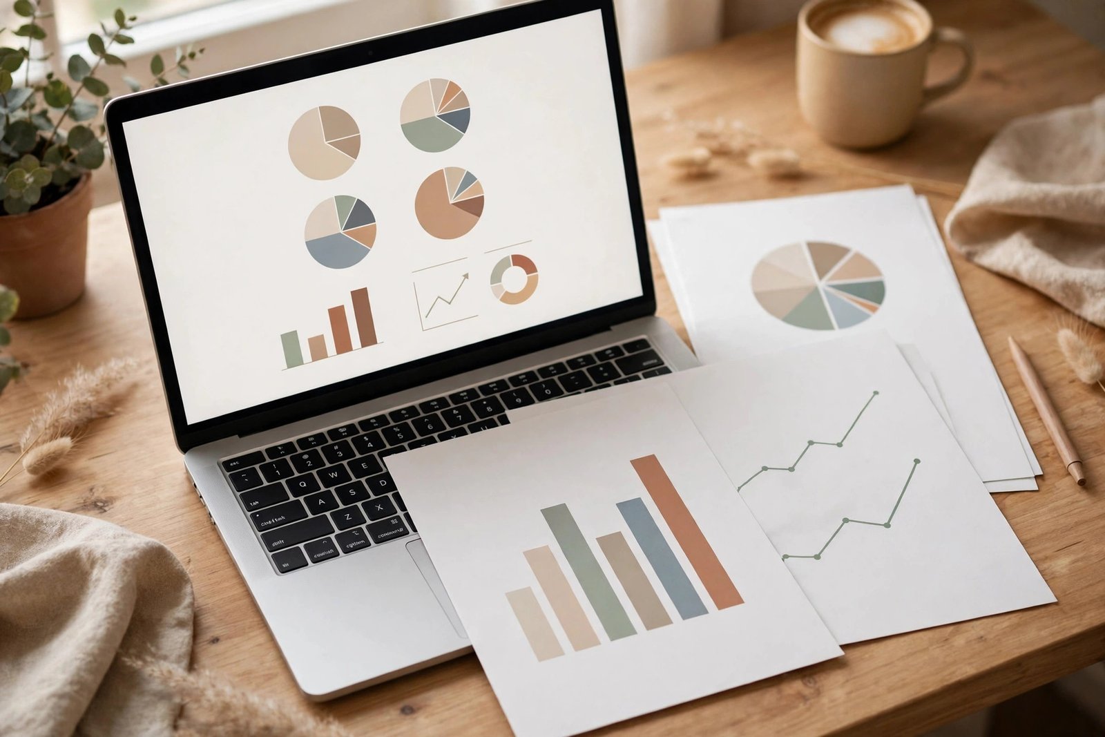 A one page creator media kit on a desk showing audience, topics, and sponsored post rates