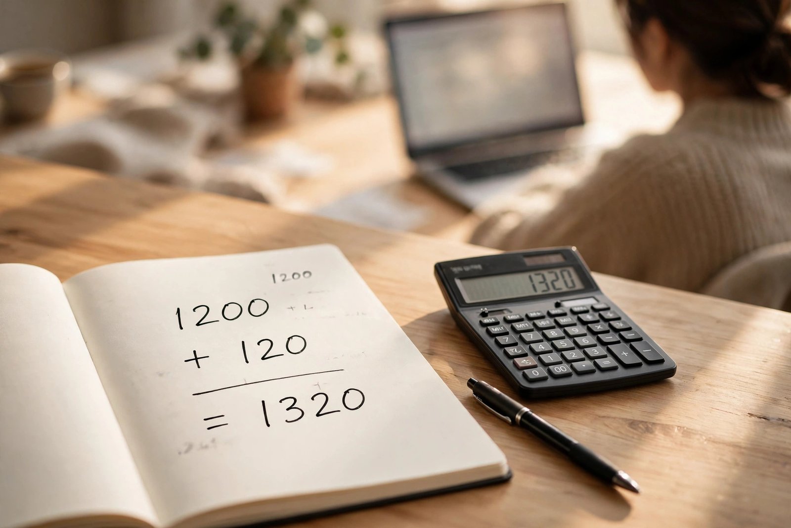 A pricing formula showing fees deducted from a digital product price